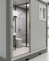 Module de salle de bain intégré préfabriqué avec toilettes et douche pour site de villégiature