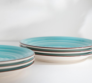 Ensemble d'assiettes en céramique peintes à la main de 7.5 et 10.5 pouces Low quantité minimale de commande & Bulk Discount Design floral artistique pour restaurant et maison (en stock) - Product Image 5