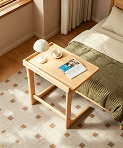 Table basse en bois moderne, design scandinave, multifonctionnelle, pour salon, utilisation en chambre à coucher - Product Image 1