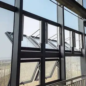 Chinese Fabriek Nieuwe Stijl Aluminium Glas Dubbel Opgehangen Raamopener