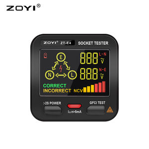 Zoyi <span class=keywords><strong>Plug</strong></span> <span class=keywords><strong>Circuit</strong></span> <span class=keywords><strong>Tester</strong></span> EU UK US Intelligent Gebruik Pijl Om De Positie Van De Lijn Te Indiceren Stopcontact Lekkage <span class=keywords><strong>Tester</strong></span> Met Led Display - Product Image 1