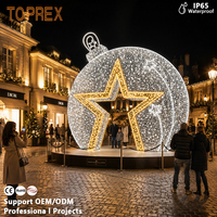 Arco de Luces LED Personalizado ODM con Adornos Esféricos para Parques Temáticos, Festivales, Mercados Navideños y Fotomatones