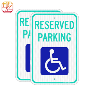 Señal de Estacionamiento Reservado para Discapacitados, Cumple con MUTCD, Señal de Estacionamiento Accesible de Aluminio Reflectante para Espacios Comerciales y Públicos - Product Image 1