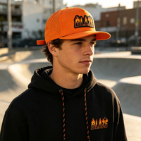 Gorras de Moda con Visera Plana Color Naranja, Secado Rápido, Protección Solar para Verano, Unisex, Ajustables, Perforadas con Corte Láser, Venta al Por Mayor