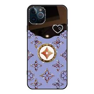 Funda de teléfono móvil de lujo con espejo de diamante para Iphone, 11, 12, 13, con soporte de anillo, gran oferta - Product Image 1