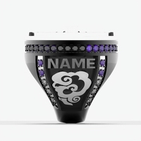 Bague de championnat de basketball pour jeunes en acier inoxydable, bague de trophée personnalisée pour les vainqueurs des tournois de basketball pour jeunes garçons et filles