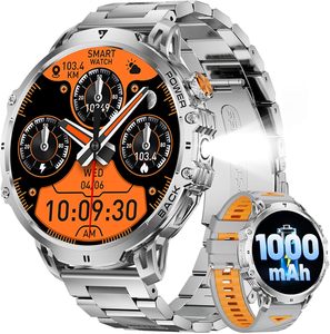 Reloj Inteligente Resistente Unisex, Batería de 1000 mAh, Pantalla AMOLED de 1.85'', Linterna, Termómetro, Contesta Llamadas, Rastreador de Actividad Física con Más de 110 Deportes - Product Image 1