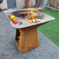 Grils de barbecue personnalisés Grill d'extérieur Brasero Brasero Corten au charbon de bois Barbecue Grill