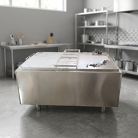 Cuve de refroidissement de lait à expansion directe 2000L en acier inoxydable, horizontal, pour stockage laitier, avec agitateur mélangeur automatique