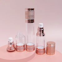 ML PACK Bouteilles à pompe sans air, 15ml/30ml/50ml Lotion Hydratant Pompe Distributeur Bouteilles de voyage