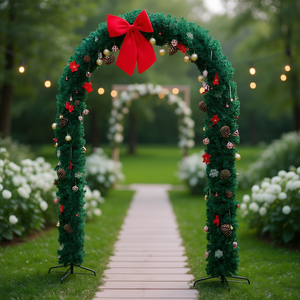 Pvc Christmas <b>Wedding</b> <b>Arch</b> 240X40X265Cm Festive Decorative <b>Arch</b> For Outdoor Garden Party Celebration - Product Image 2