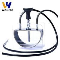 Narguilé Lumineux de Luxe - Chicha Arabe Transparente avec Base à Changement de Couleur, Logo Personnalisé et Tailles Disponibles