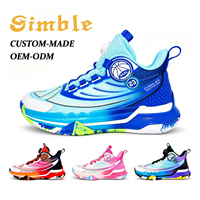 Chaussures de sport pour hommes personnalisées, style basket-ball, décontractées, résistantes, antidérapantes, avec bouton rotatif en caoutchouc