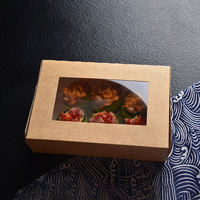 Emballage cadeau de luxe personnalisé pour chocolat Boîtes à pâtisserie avec fenêtre Conteneur alimentaire biodégradable Boîtes à sushi