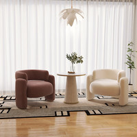 Fauteuil d'appoint individuel de luxe léger, chaise longue de détente pour salon de beauté, ensemble table et chaises pour réception d'hôtel ou de gîte