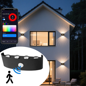 Dimmable Đèn tường ngoài trời với cảm biến chuyển động IP65 không thấm nước 8W hiên hiên ánh sáng Tường treo phòng ngủ Patio nhà để xe ánh sáng - Product Image 3