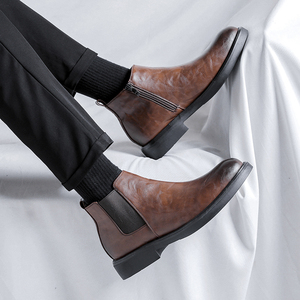 Chaussures décontractées noires - Style bout rond - Bottes Marten - Bottes montantes à tige basse - Product Image 4