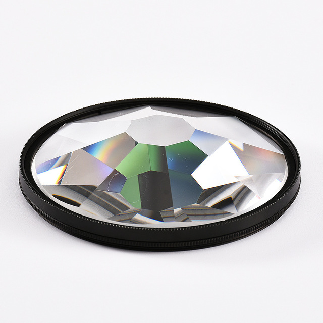 Subtle Kaleidoscope Prism Lens Filter Creative Camera Effect Rotating Filters