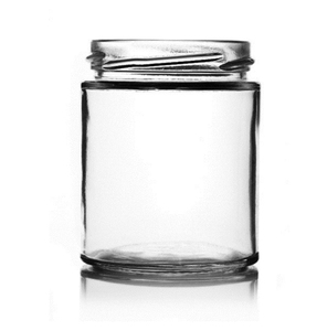 Botol Kaca Bulat Transparan Amber Mulut Lebar 4oz 8oz 9oz 16oz dengan Tutup Hitam, Laris Manis - Product Image 3
