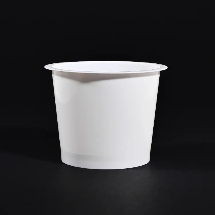 320ml cangkir plastik PP es krim Yoghurt IML kemasan bulat cangkir Yoghurt sekali pakai