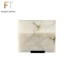 Double Sloping Block Alabaster Made Wall Lamp Sconce Para High End Hotel