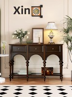 Amerikanischer Landhausstil Massivholz-Eingangsbereich-Schrank Minimalistisches Vintage-Sideboard Wohnzimmer-Konsolentisch Sofatisch Dekorativ