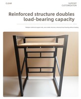 Étagère à linge double couche en métal sur pied avec rangement pour tambour et étagères empilables