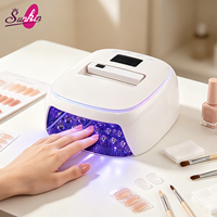 Nouvelle lampe à ongles LED automatique 2-en-1 avec base en métal effet miroir, séchoir à ongles portable à séchage rapide avec lumière LED pour les mains