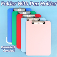 Porte-documents A4 en PP SUNSHING avec presse-papiers, bloc-notes, clip à mémo, support de documents en plastique, logo personnalisé, boîte de rangement de bureau