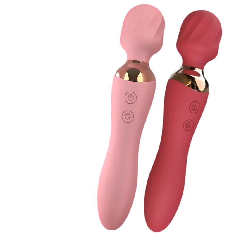 Vibratore a doppia testa con barra a doppio vibratore con barra massaggiante ricaricabile femminile per il riscaldamento del dispositivo di masturbazione per adulti Sex toy