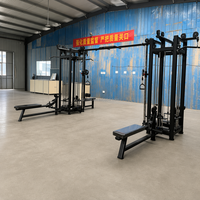 Appareil de musculation commercial multifonctionnel 5 stations, équipement de gym, crossover à câbles Jungle, machine multifonctionnelle 8 stations