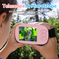 Microscopio Digital Portátil para Niños, Pantalla IPS de 2.4 Pulgadas, 1080P HD, Kit de Microscopio y Telescopio 2 en 1, Juguete de Descubrimiento Científico Montessori