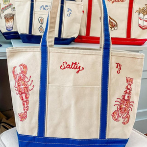 <span class=keywords><strong>Borsa</strong></span> Tote in Tela di Cotone Ecologica da Donna Grande Capacità, Nuova Tendenza 2026, con Grafica di Design e Motivo Senza Cuciture, per Commercio all'Ingrosso - Product Image 2