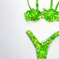Maillot de bain femme brillant Bikini Micro haut à licou G-String ensemble Terry Bikini avec jupes assorties maillot de bain maillots de bain