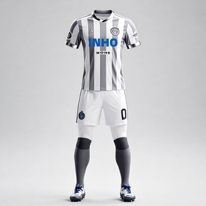 定制男女通用足球球衣速干透气弹力圆领四季球衣套装 - Product Image 4