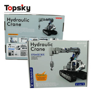 Juego De Camión grúa brazo robótico DIY, kits de vehículo educativo DIY de energía hidráulica para <span class=keywords><strong>niños</strong></span>, proyectos de ciencia, caja de embalaje intermitente - Product Image 6