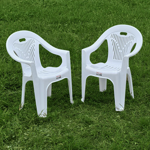 Manufacturer Source <strong>Large</strong> Stall White Modern Plastic Tables Chairs Outdoor Home Family Gathering Plastic Furniture <strong>Armchair</strong> - Product Image 4