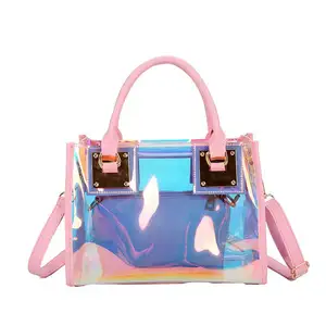 2021 New Womens Handbags Shoulder 2 Pics Pink Luxury Crossbody Holographic Tote Bag BE0186