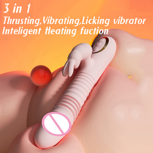 Vibromasseur lapin étanche avec arbre de poussée Vibe Sex Toys pour Couples <span class=keywords><strong>adultes</strong></span> masseur de point G clitoridien et chauffant - Product Image 3