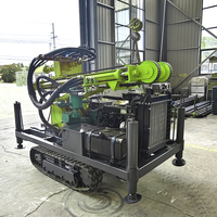 Foreuse hydraulique portative compacte sur chenilles pour puits d'eau, équipement de forage diesel à vendre