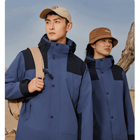 Veste de pluie 3-en-1 pour la randonnée et le camping, imperméable, coupe-vent, épaisse, coupe-vent personnalisée, veste softshell unisexe