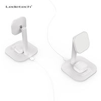 Support de tablette PC de bureau avec chargeur sans fil pliable en métal, compatible iPad, charge rapide, réglable