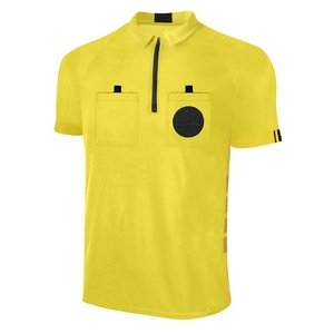 Camiseta de árbitro de fútbol con cremallera personalizada, camiseta de árbitro de fútbol para hombre, uniforme de manga corta - Product Image 1