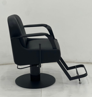 Chaise de barbier inclinable moderne noire pour hommes Chaise de salon de coiffure en cuir synthétique de haute qualité la plus populaire en vente en gros