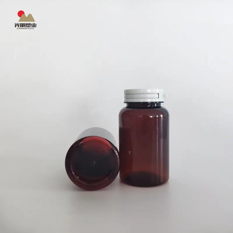 Chine Usine Ronde brun médecine bouteille Vide récipient de capsule