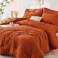 Ensemble de couette moelleuse effet nuage d'hiver en seersucker, microfibre respirante, literie toutes saisons, antibactérien, entretien facile, pour la maison