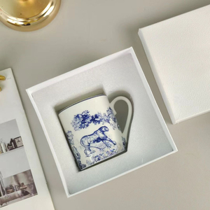 European 2024 New Jungle Tiger Series Ceramic <b>Mug</b> Gift <b>Box</b> Fresh Ins Style Coffee Cup - Product Image 3