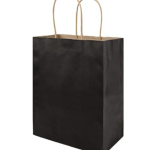 In Stock <b>Biodegradable</b> Reusable Take Away <b>Packaging</b> Bag with Twisted Handle Custom Die Cut Handle Shopping Kraft Paper Bag - Product Image 5