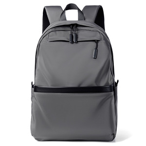Ziming Student <b>Backpack</b> 14 Inches Laptop Bag <b>Large</b> Capacity Unisex Casual Travel <b>Backpack</b> Blue Solid Color - Product Image 5
