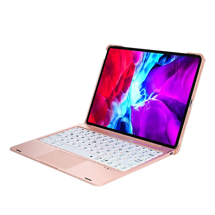 Hot Selling Multi-Functional Portable High Protective For Ipad Pro 2018/2020 Keyboard Case Pink